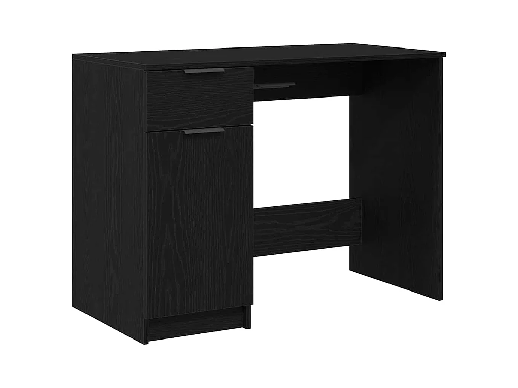 Bureau avec porte Chêne noir 100 x 50 x 75 cm Bois d'ingénierie
