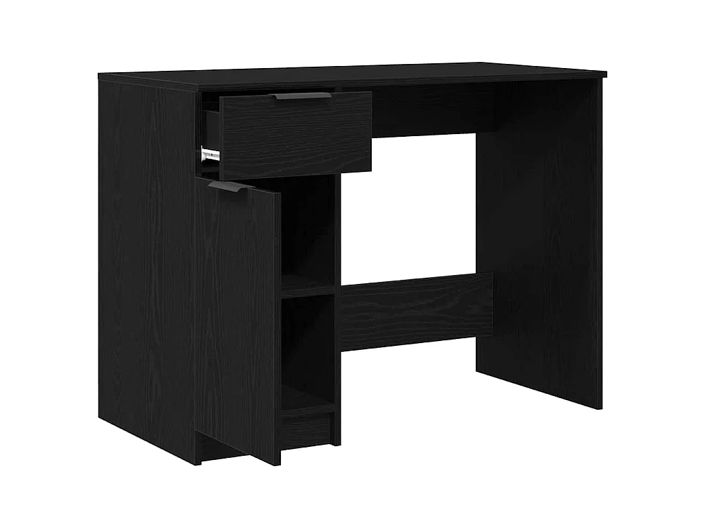 Bureau avec porte Chêne noir 100 x 50 x 75 cm Bois d'ingénierie