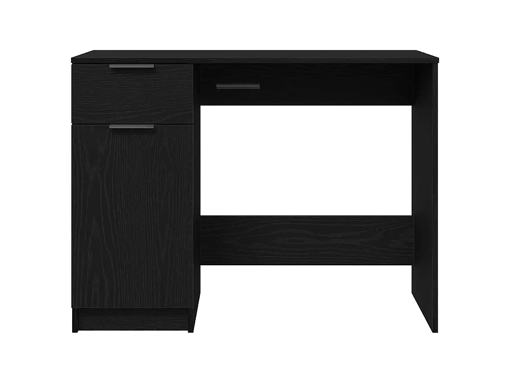 Bureau avec porte Chêne noir 100 x 50 x 75 cm Bois d'ingénierie