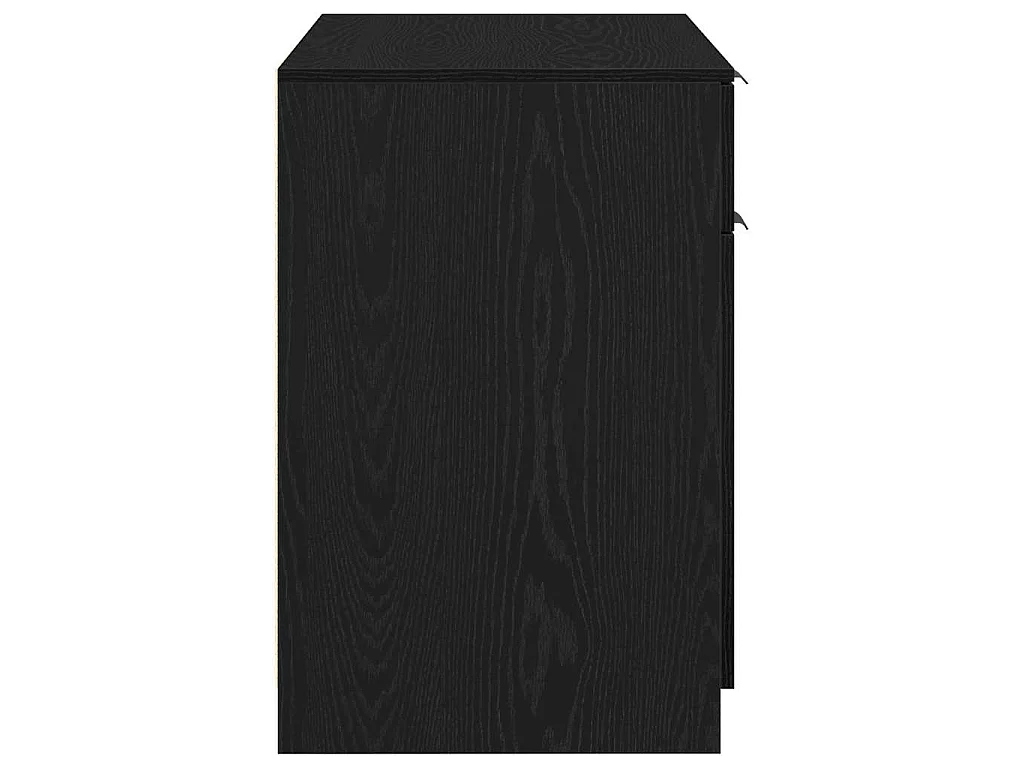 Bureau avec porte Chêne noir 100 x 50 x 75 cm Bois d'ingénierie