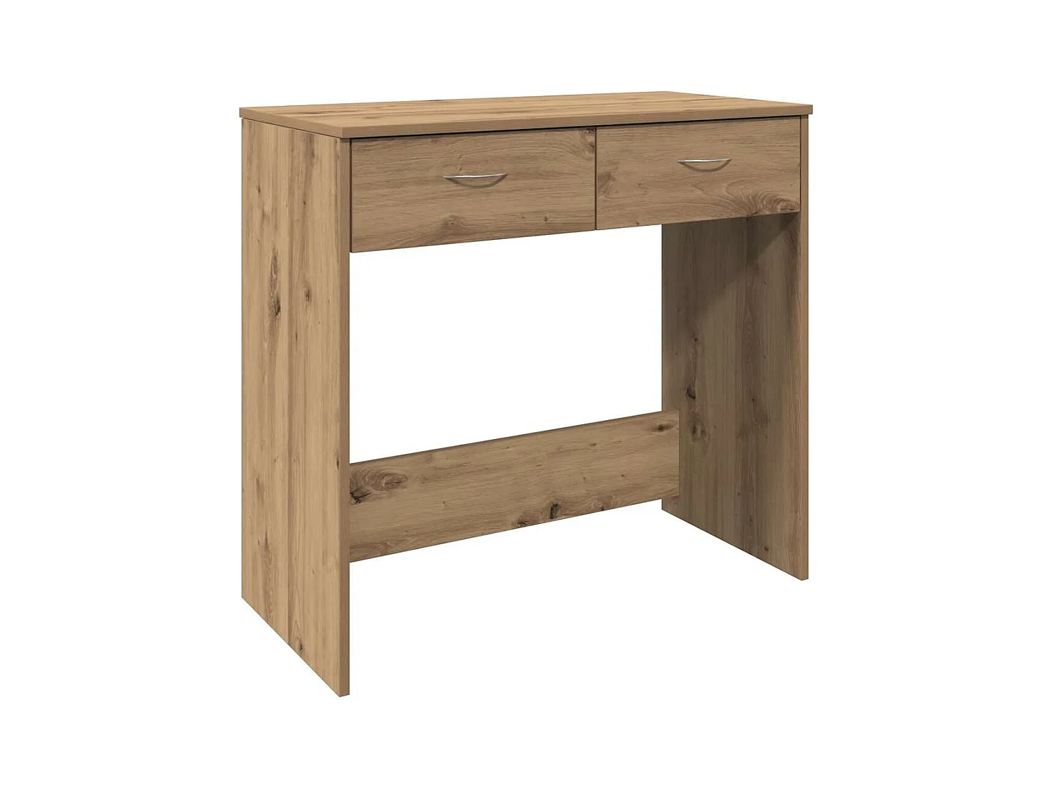 Scrivania artigianale in rovere 80x40x75 cm in legno ingegnerizzato