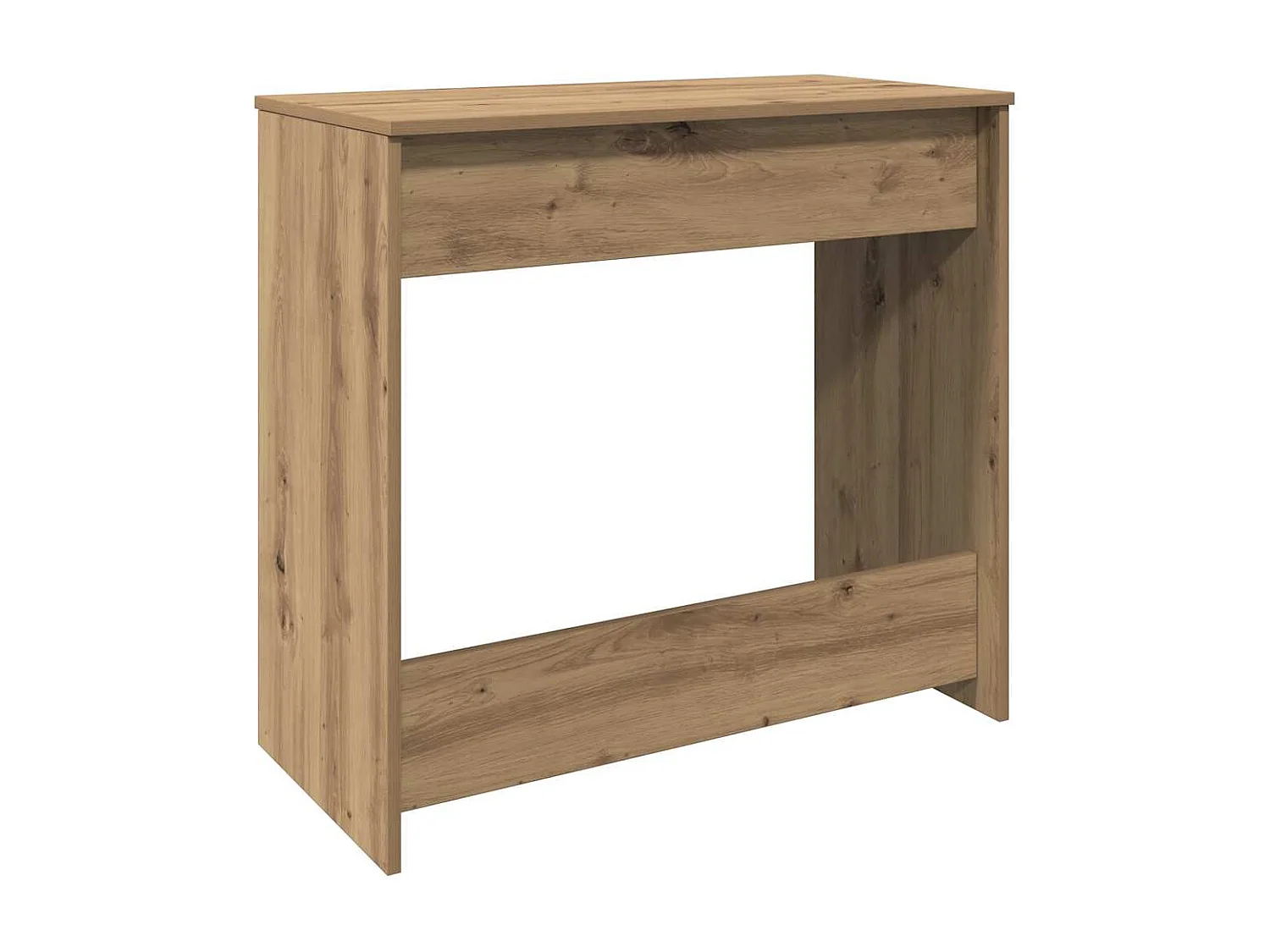 Scrivania artigianale in rovere 80x40x75 cm in legno ingegnerizzato