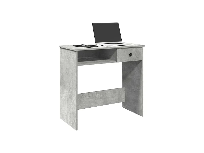 Scrivania grigio cemento 80x40x75 cm in truciolato