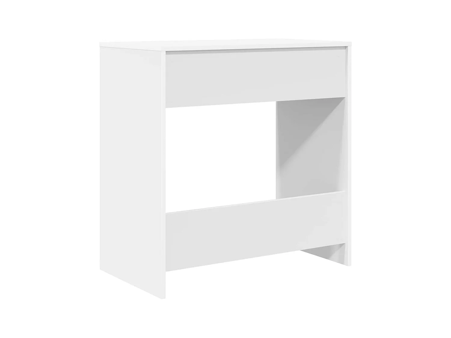 Bureau avec étagère Blanc 77,5 x 43 x 79 cm Bois d'ingénierie