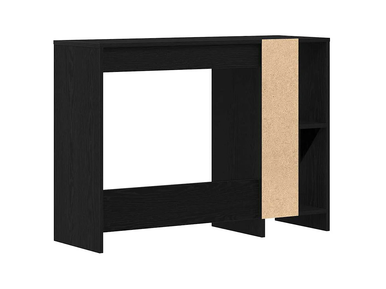Zwart eiken bureau 102,5 x 35 x 75 cm bewerkt hout