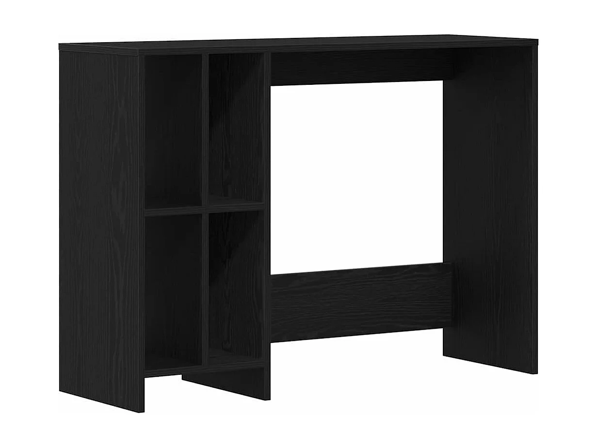 Zwart eiken bureau 102,5 x 35 x 75 cm bewerkt hout