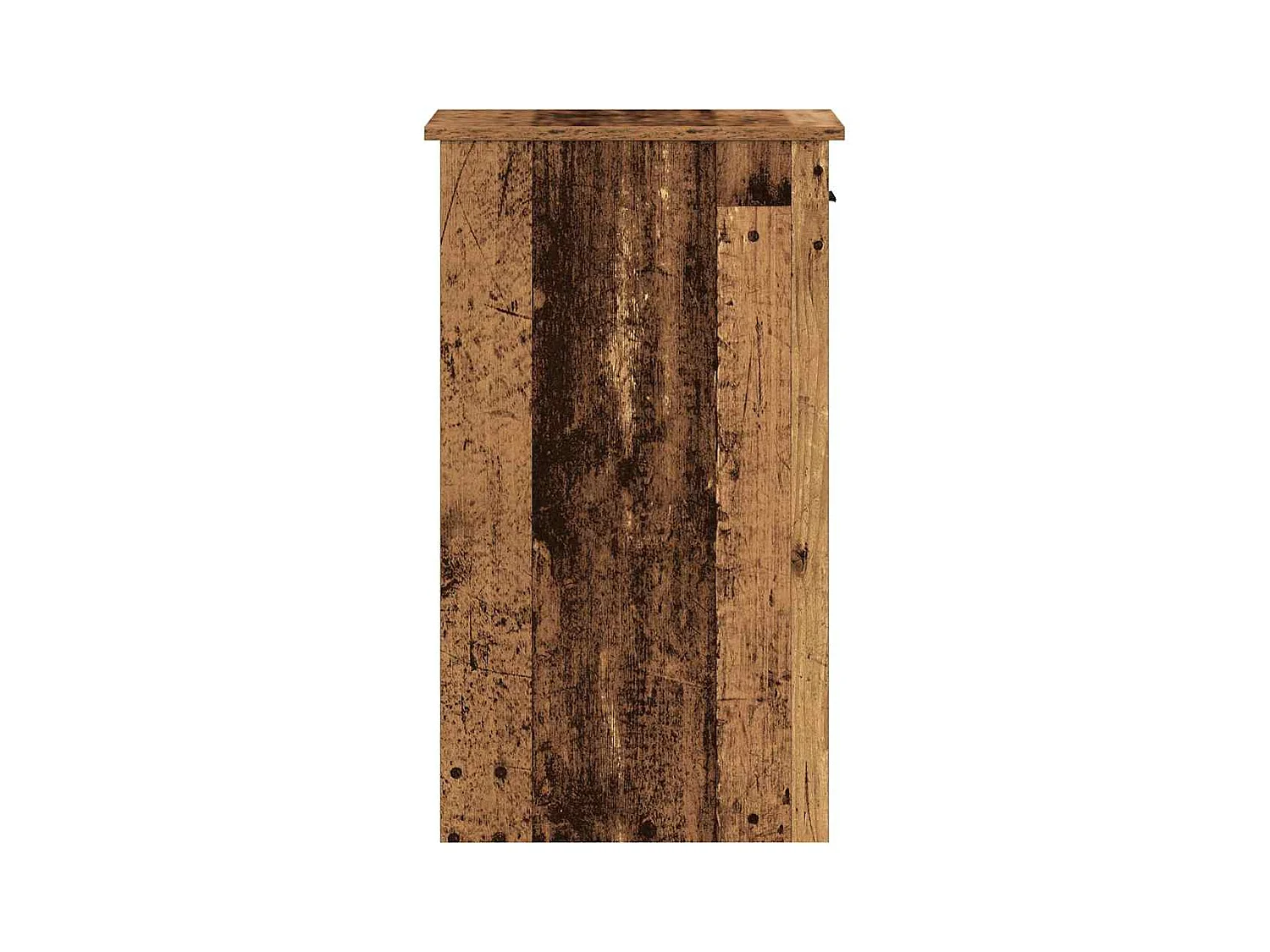 Support de tour d'ordinateur avec tiroir vieux bois 35x45x77 cm