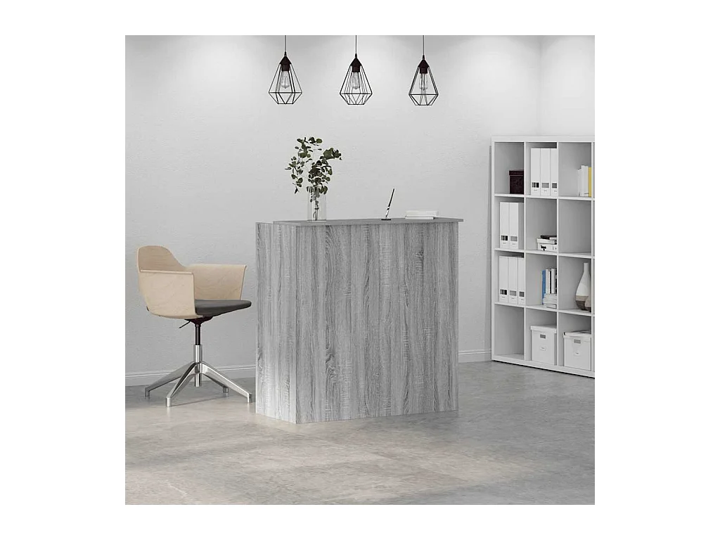 Bureau de réception sonoma gris 100x50x103,5 cm bois ingénierie