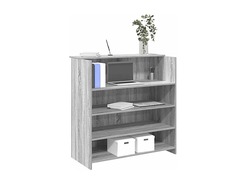 Bureau de réception sonoma gris 100x50x103,5 cm bois ingénierie
