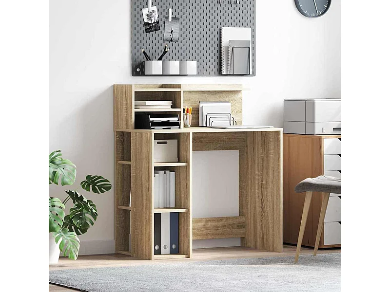 Scrivania con contenitore in rovere Sonoma 90 x 48 x 101,5 cm