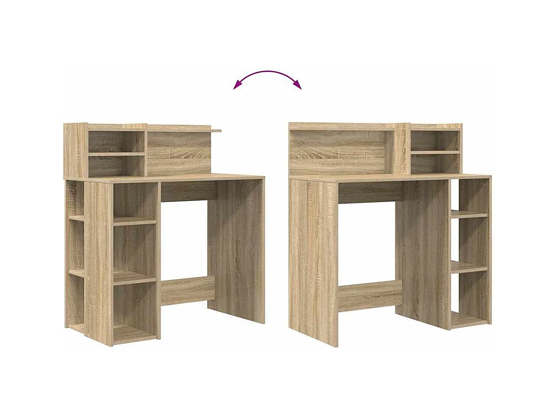 Scrivania con contenitore in rovere Sonoma 90 x 48 x 101,5 cm