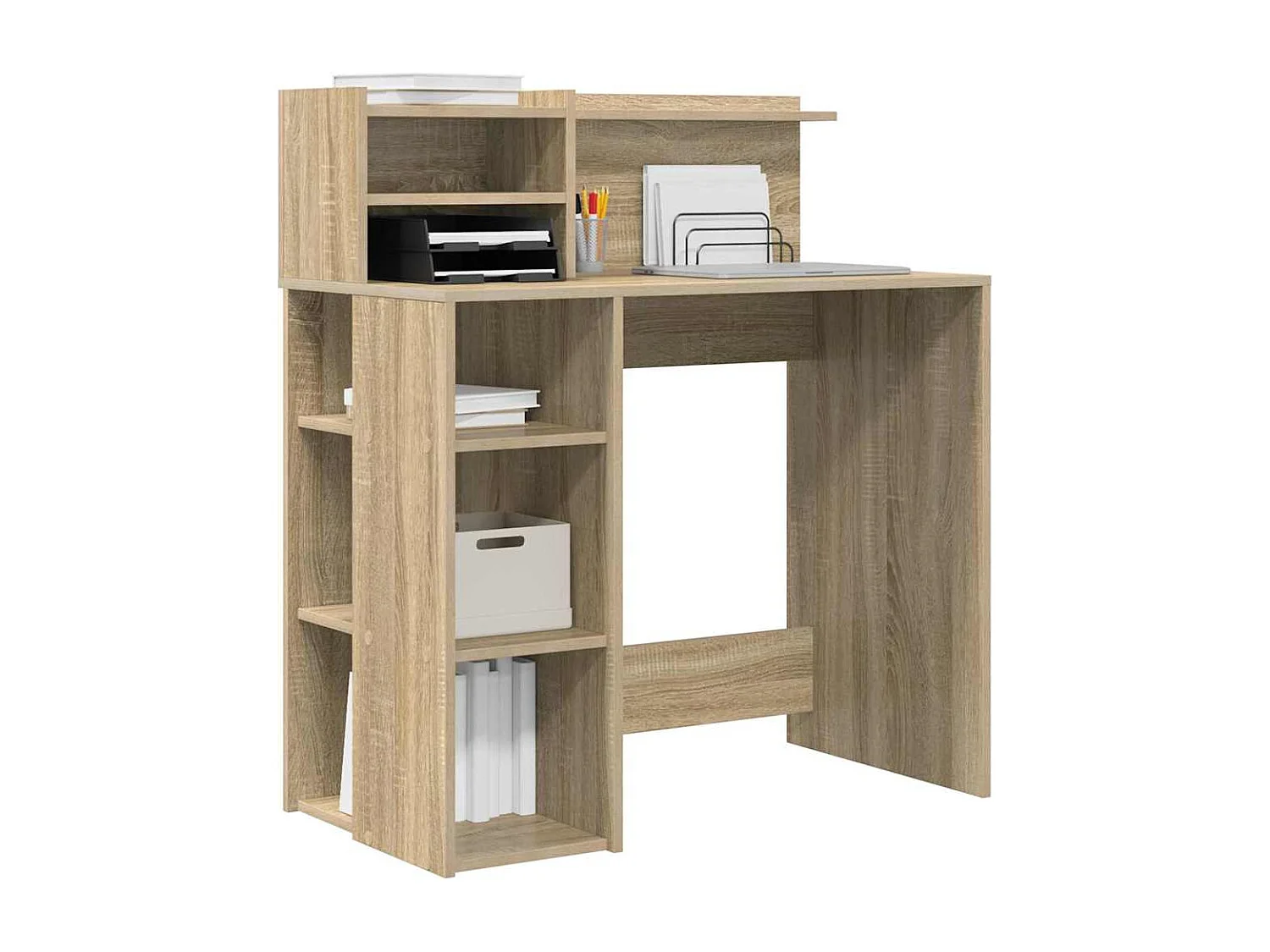 Bureau avec rangement Chêne sonoma 90 x 48 x 101,5 cm