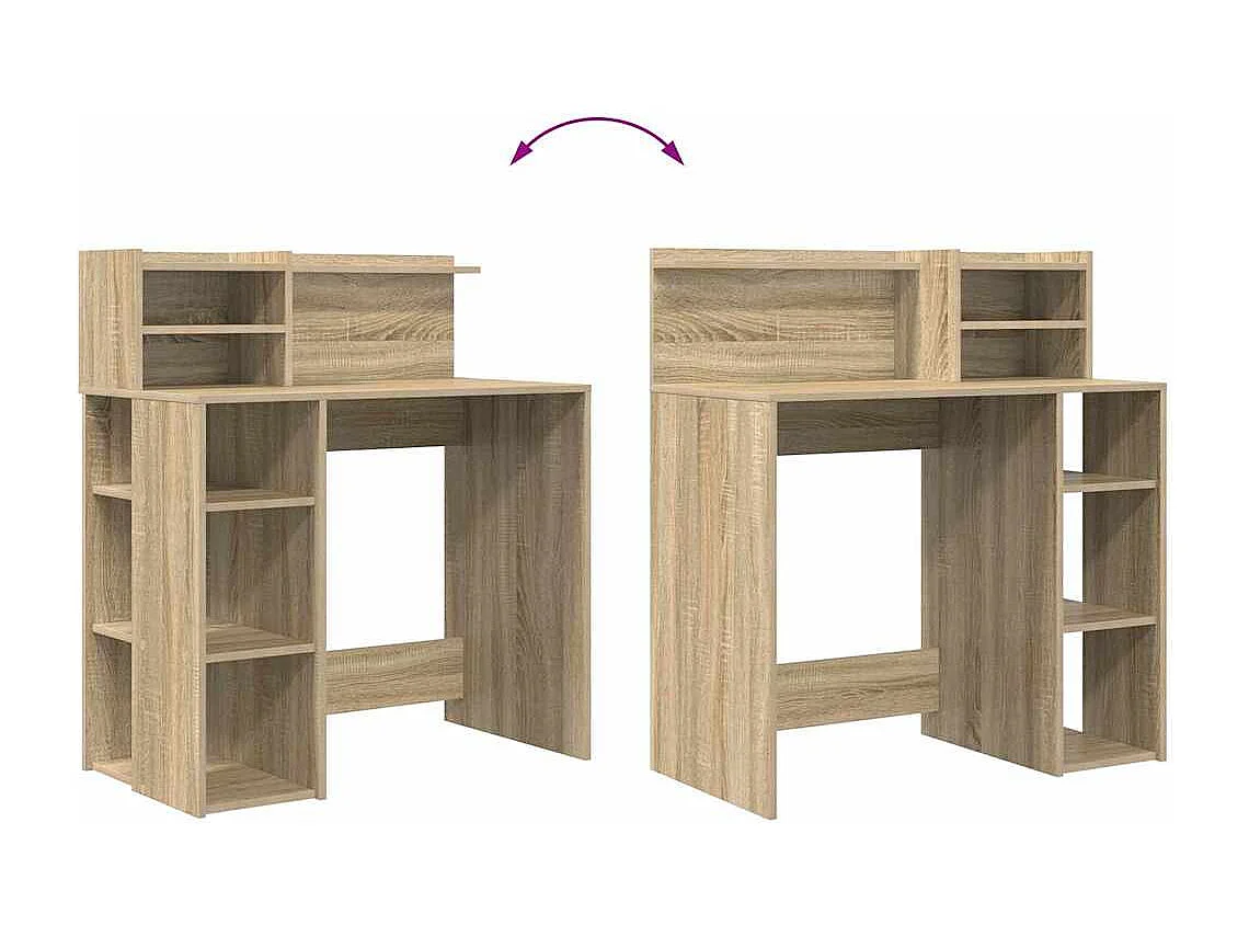 Bureau avec rangement Chêne sonoma 90 x 48 x 101,5 cm