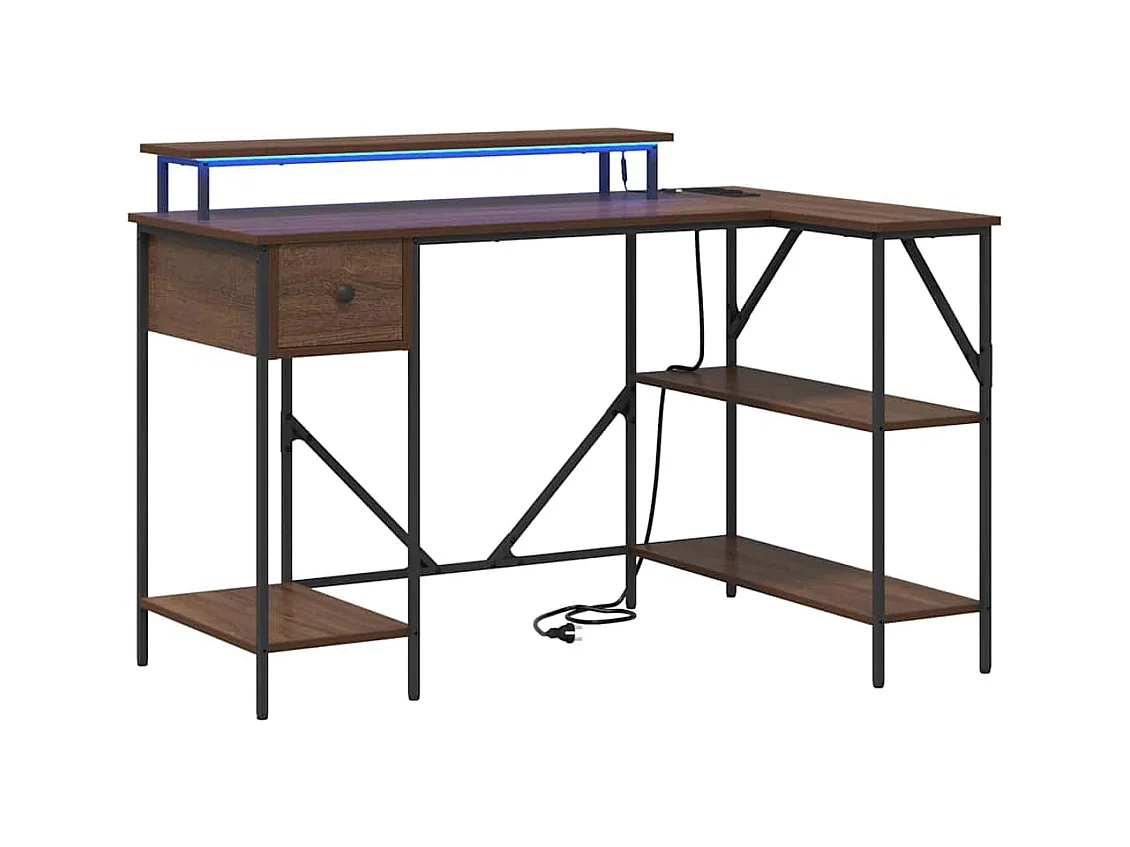 Bureau Chêne marron 120 x 79 x 86.5 cm Bois d'ingénierie