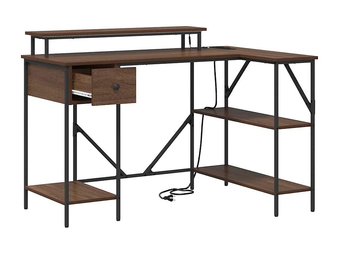 Bureau Chêne marron 120 x 79 x 86.5 cm Bois d'ingénierie