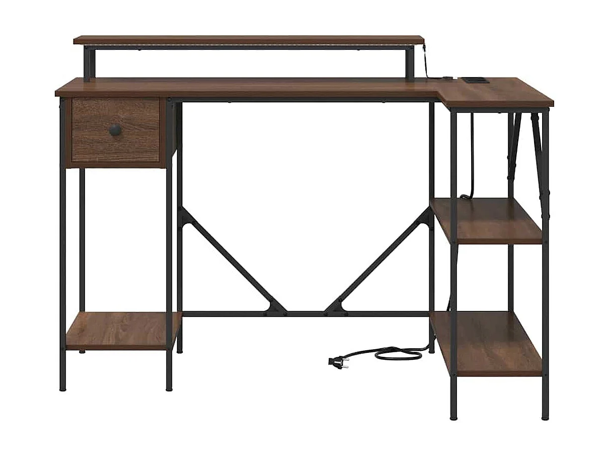 Bureau Chêne marron 120 x 79 x 86.5 cm Bois d'ingénierie