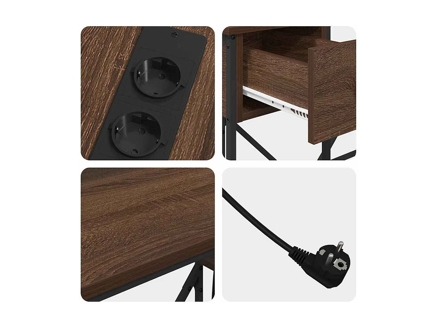 Bureau Chêne marron 120 x 79 x 86.5 cm Bois d'ingénierie