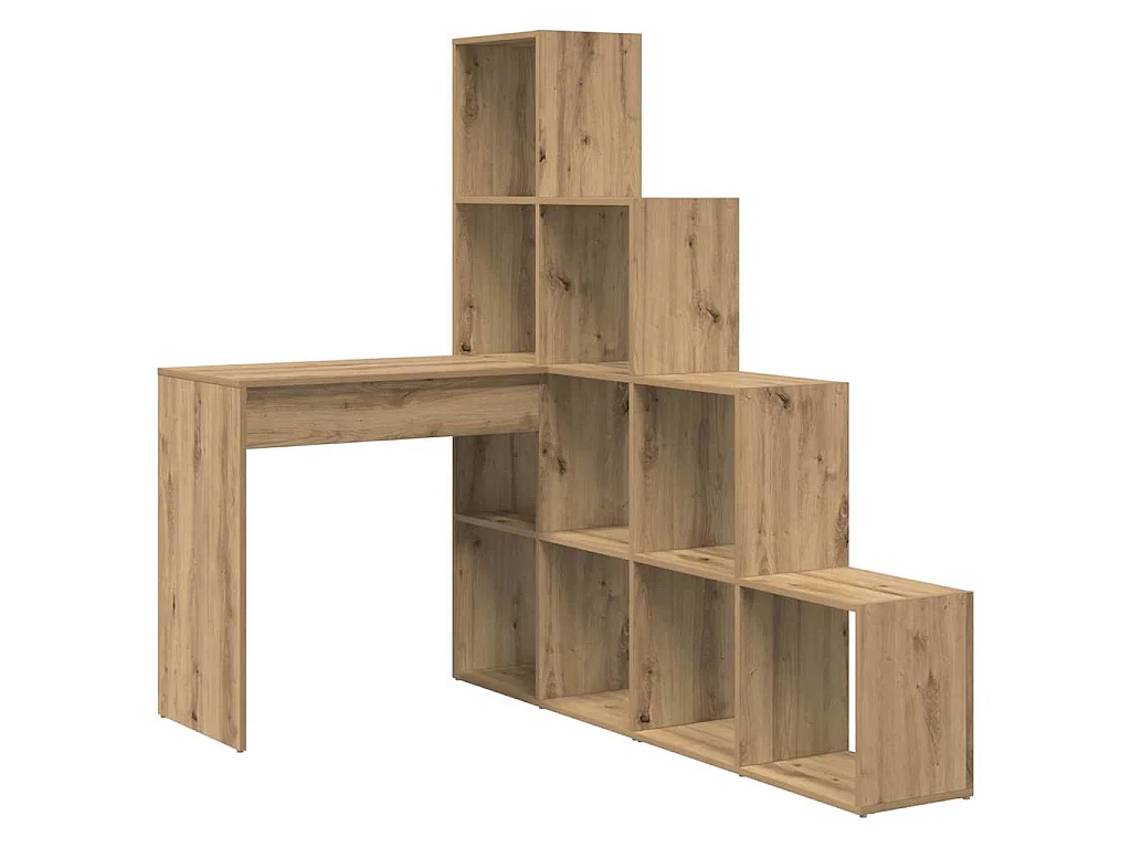 Bureau d'angle chêne artisanal 101.5 x 149.5 x 149.5 cm