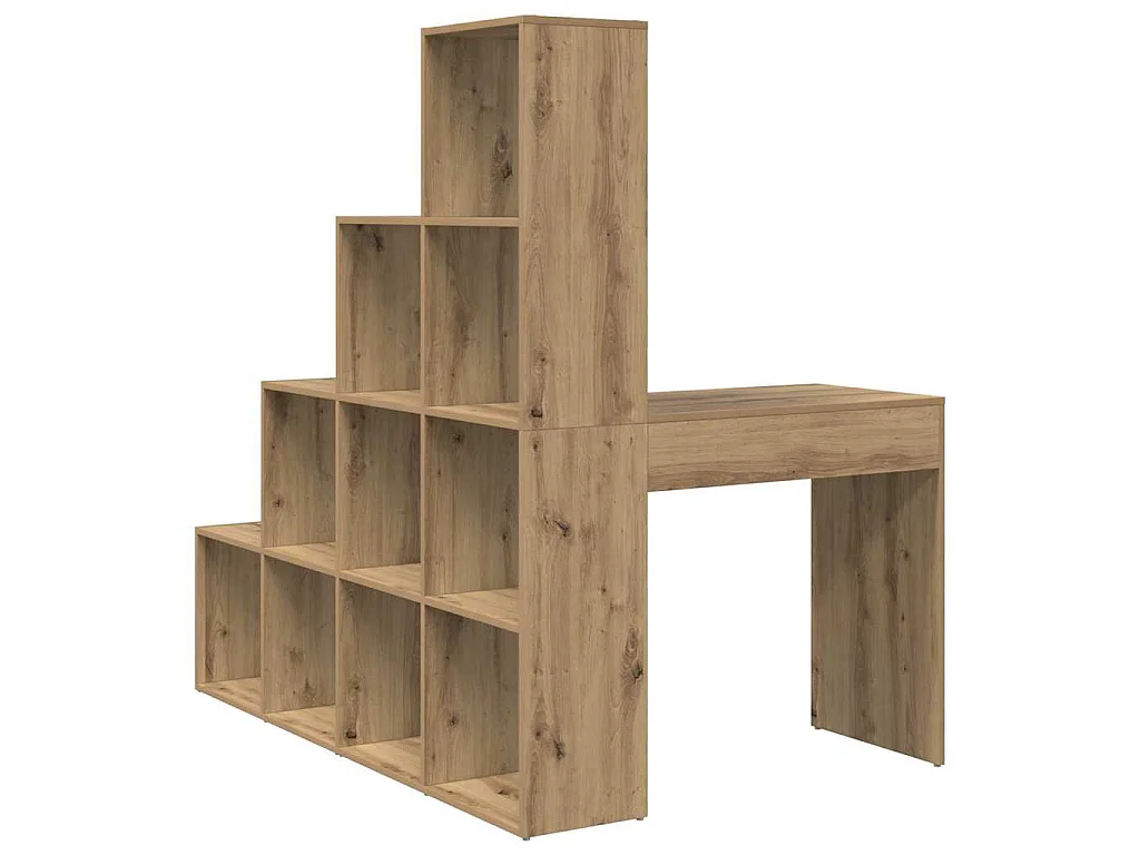 Bureau d'angle chêne artisanal 101.5 x 149.5 x 149.5 cm