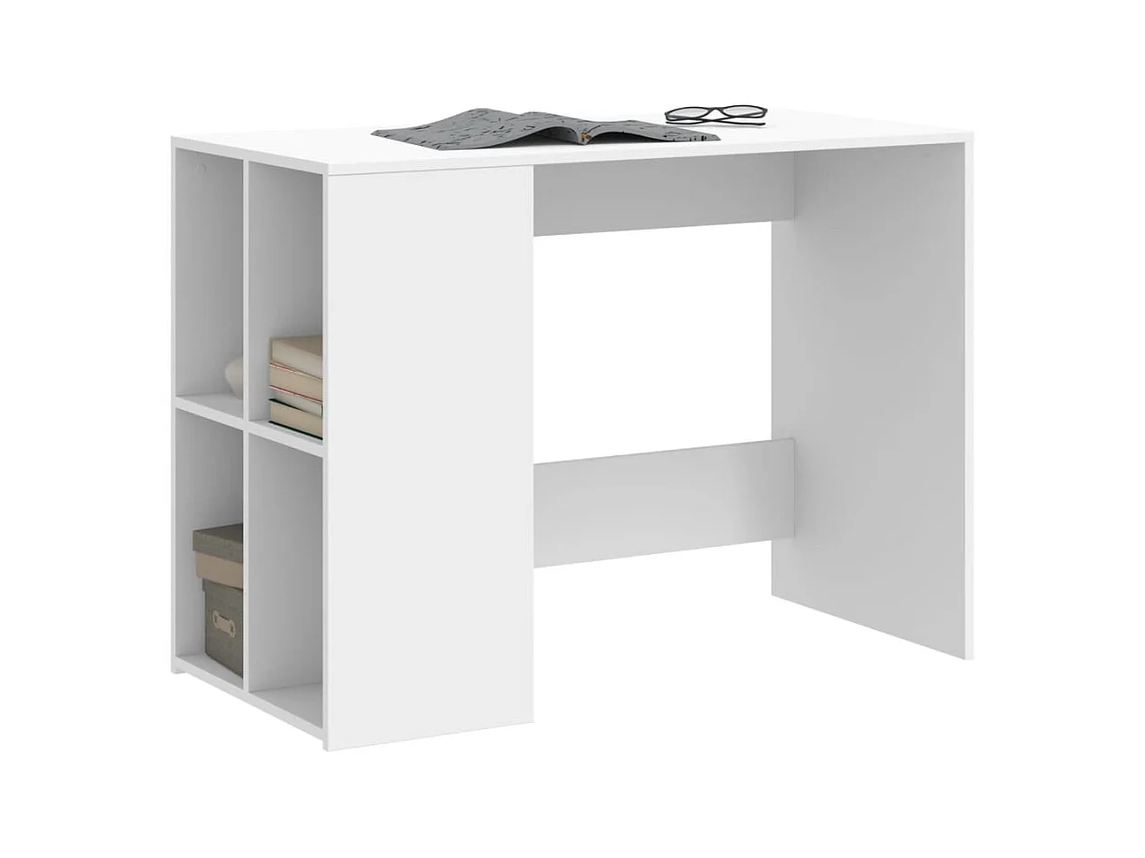 Escritorio blanco 102x50x75 cm madera de ingeniería