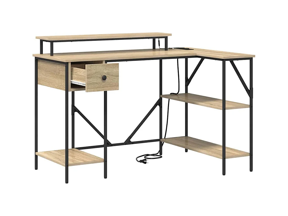 Bureau Chêne sonoma 120 x 79 x 86.5 cm Bois d'ingénierie