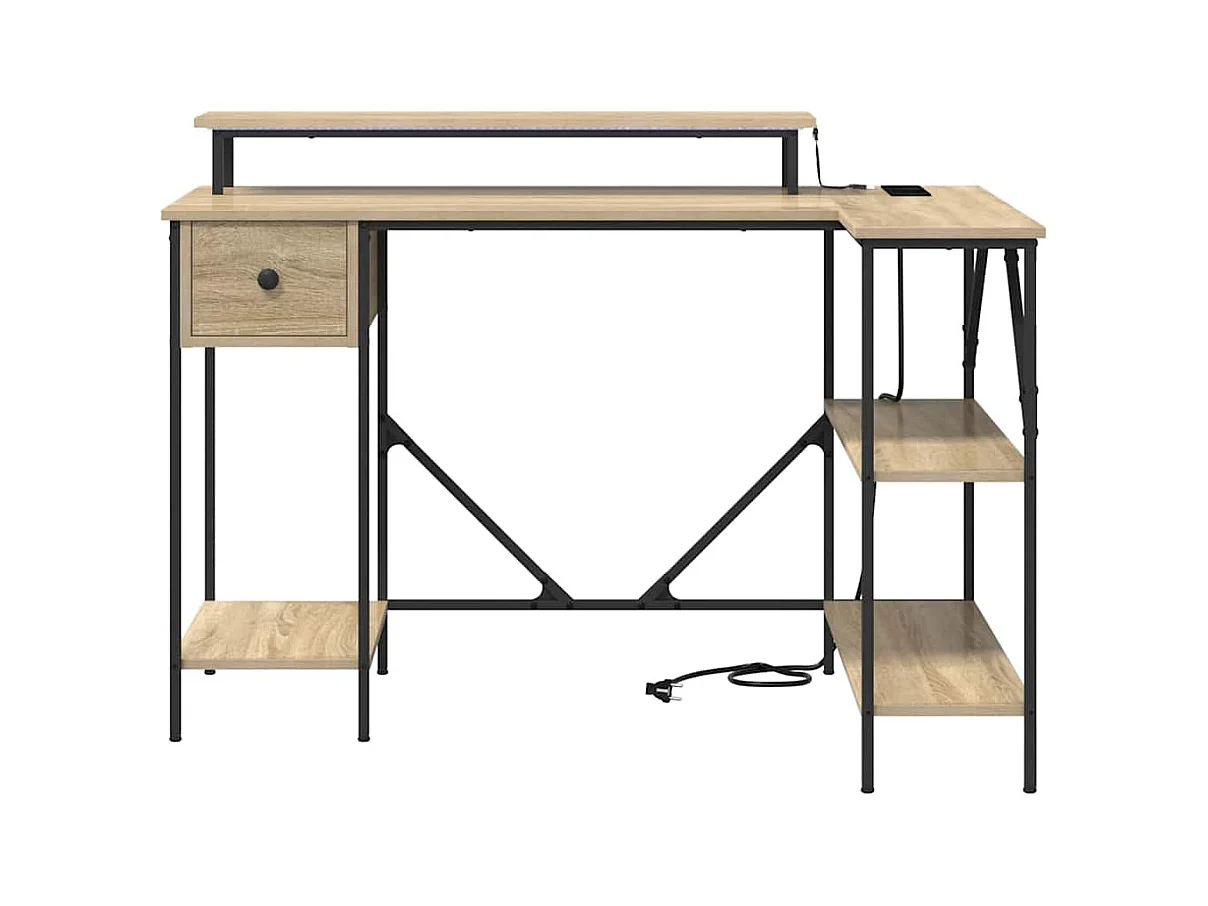 Bureau Chêne sonoma 120 x 79 x 86.5 cm Bois d'ingénierie
