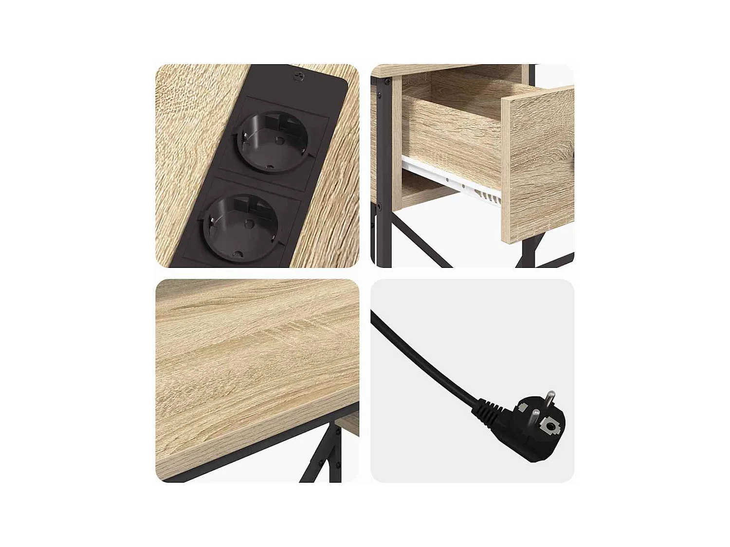 Bureau Chêne sonoma 120 x 79 x 86.5 cm Bois d'ingénierie