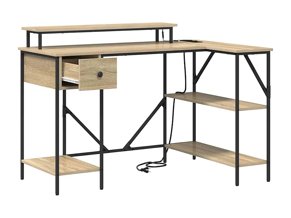 Bureau Chêne sonoma 120 x 79 x 86.5 cm Bois d'ingénierie
