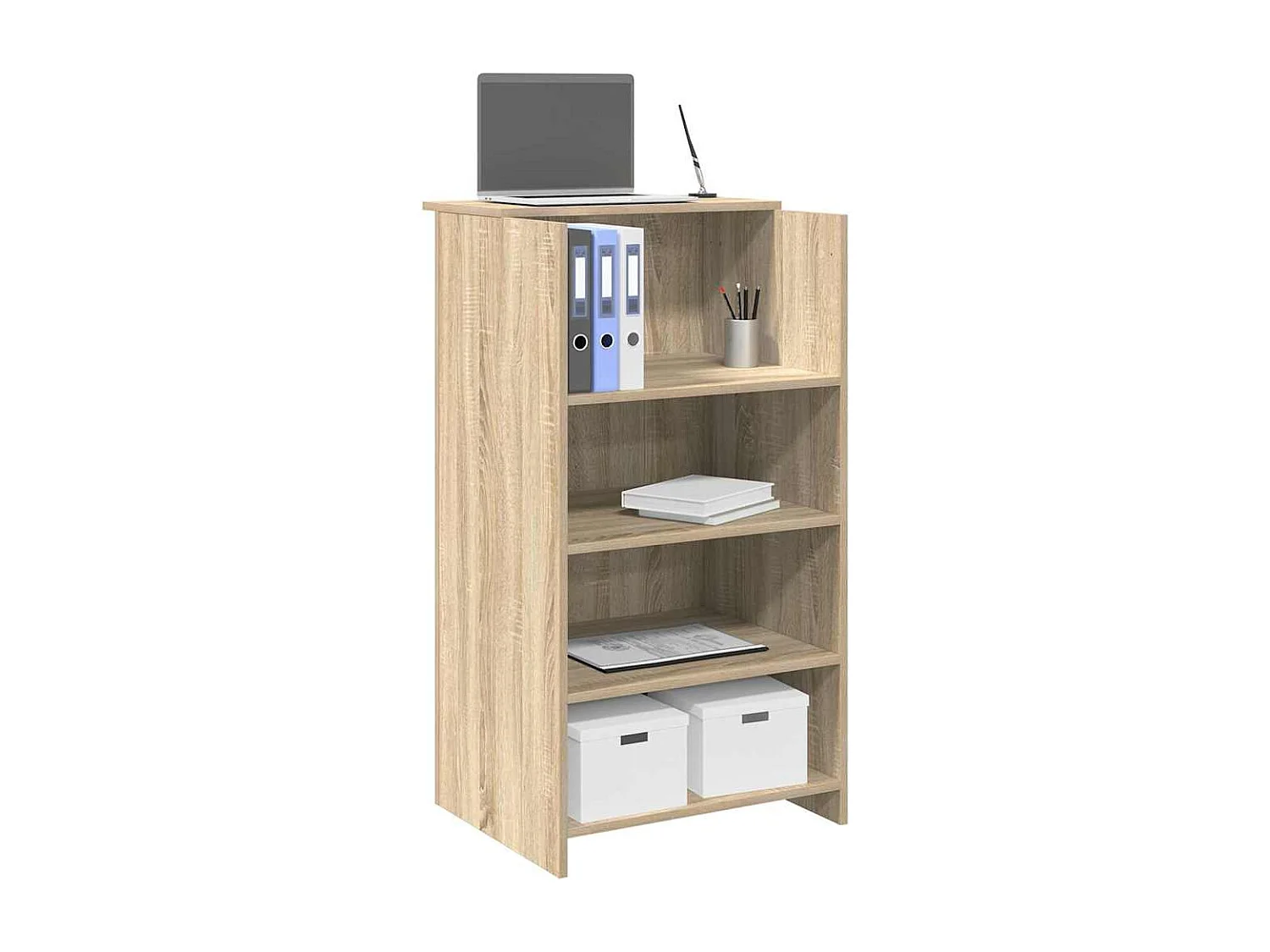 Bureau réception chêne sonoma 55x50x103,5 cm bois d'ingénierie