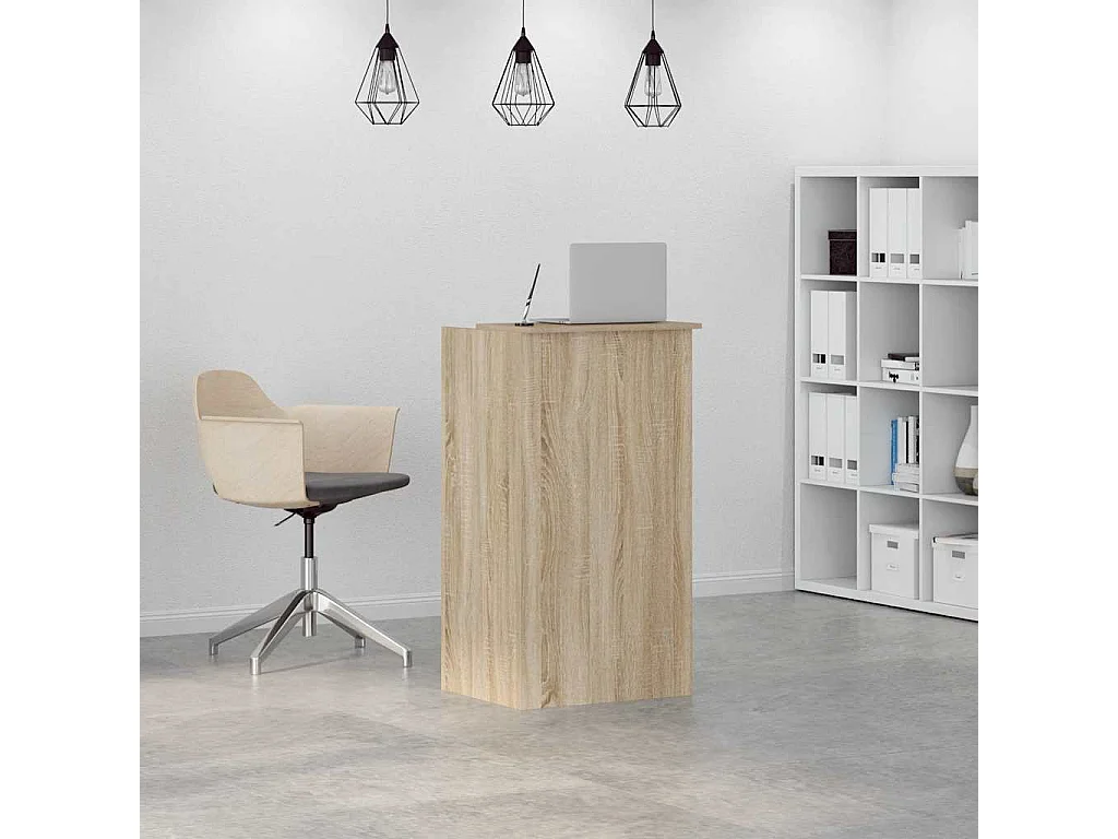 Bureau réception chêne sonoma 55x50x103,5 cm bois d'ingénierie