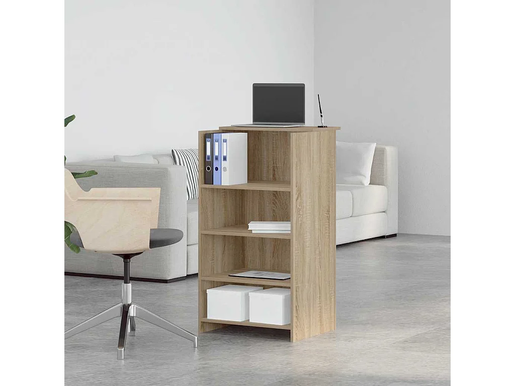 Bureau réception chêne sonoma 55x50x103,5 cm bois d'ingénierie