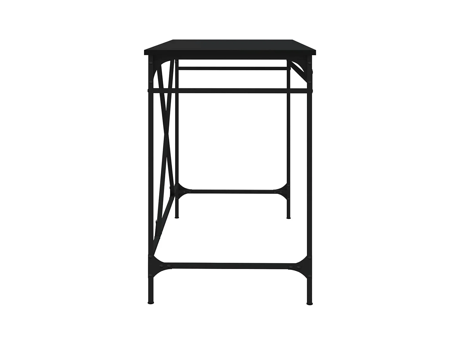 Escritorio negro 100x50x75 cm madera contrachapada y hierro