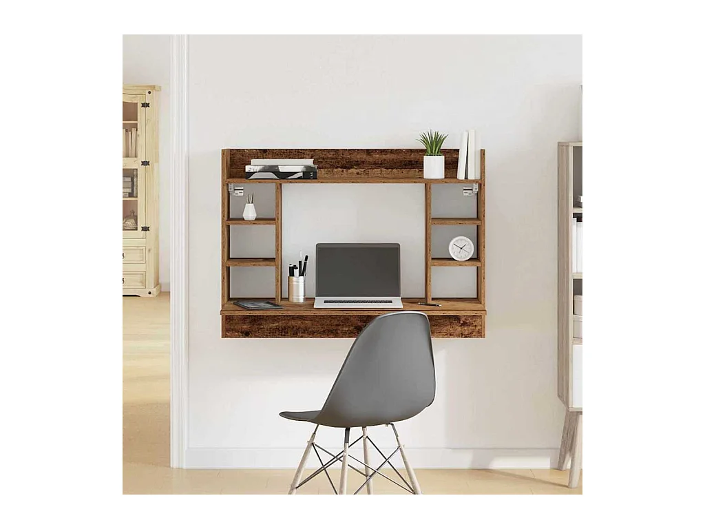 Bureau mural Bois ancien 105 x 48 x 75 cm Bois d'ingénierie