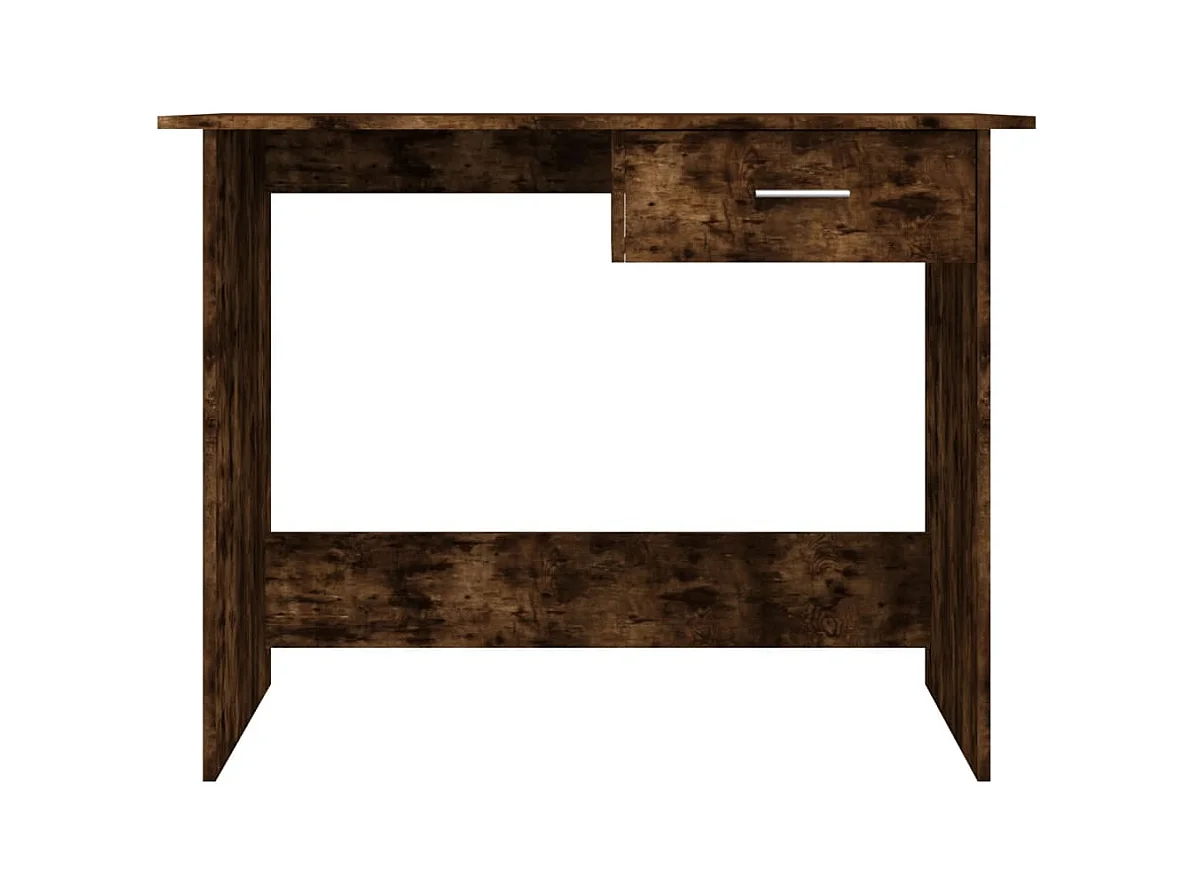 Gerookt eikenhouten bureau 100x50x76 cm, bewerkt hout