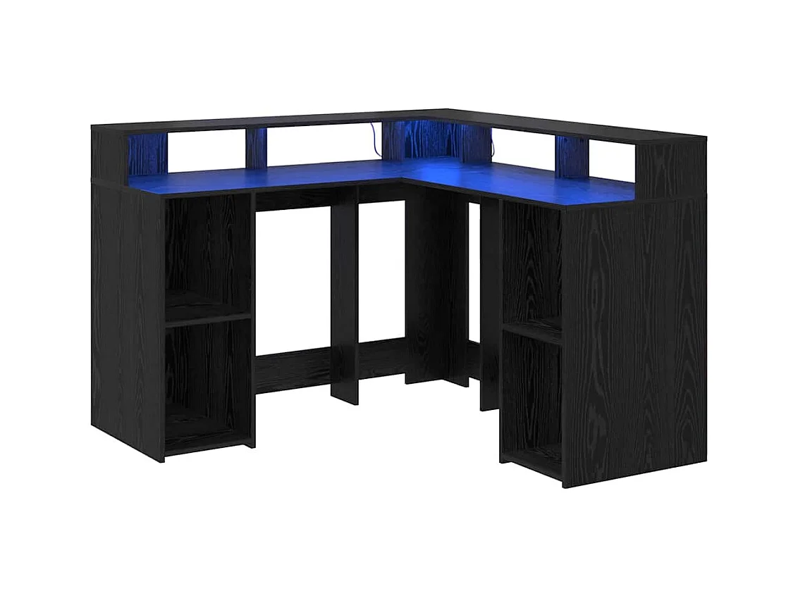 Bureau Chêne noir 130 x 130 x 91 cm Bois d'ingénierie