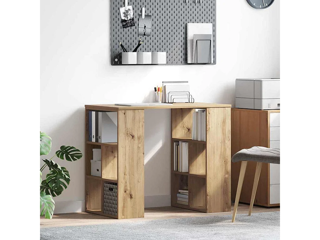 Bureau chêne artisanal 90 x 50 x 75 cm Bois d'ingénierie