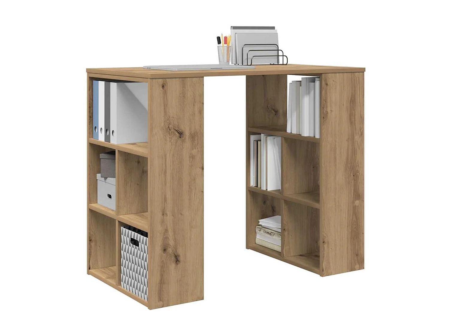 Bureau chêne artisanal 90 x 50 x 75 cm Bois d'ingénierie