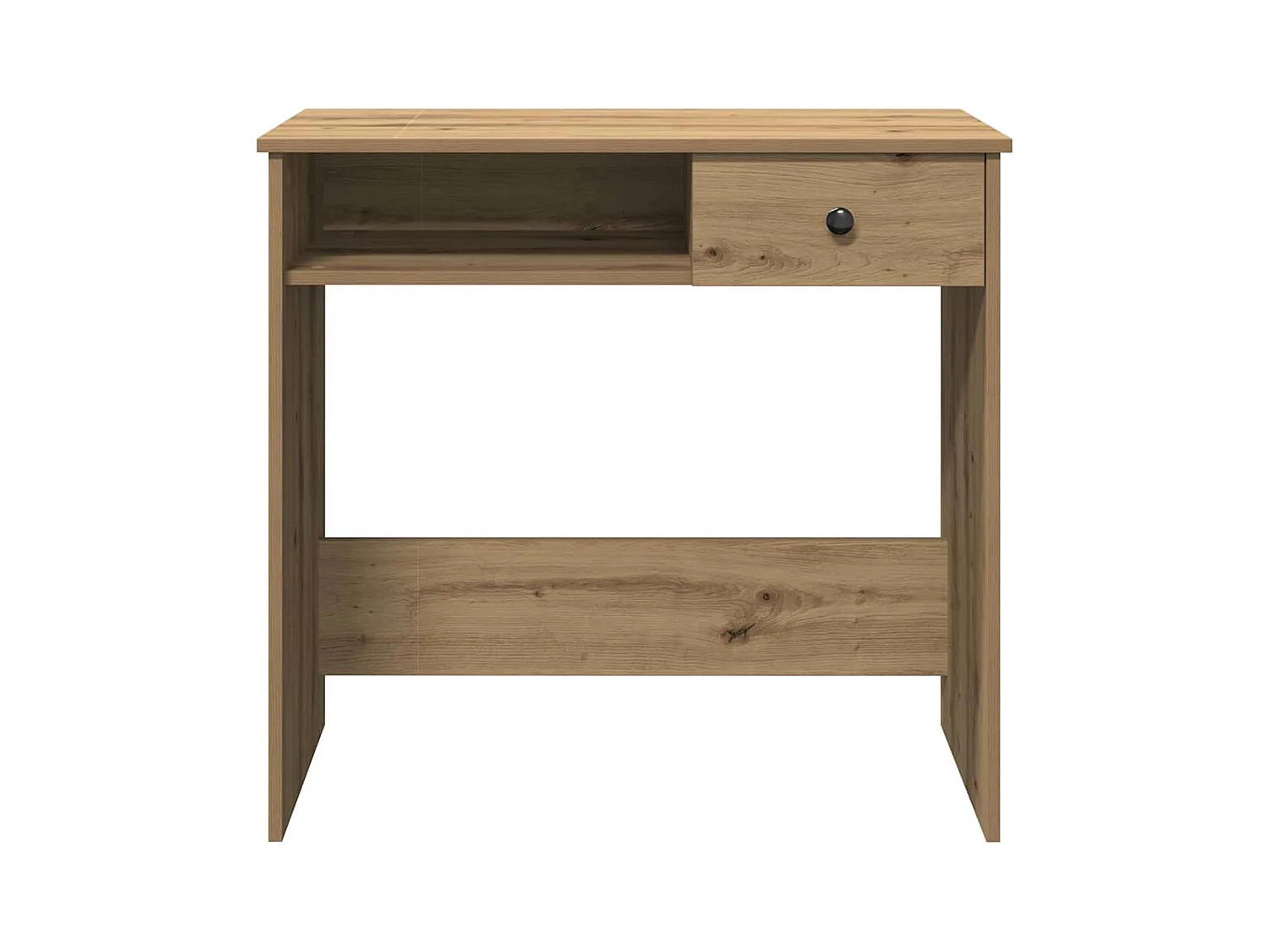 Bureau chêne artisanal 80x40x75 cm bois d'ingénierie