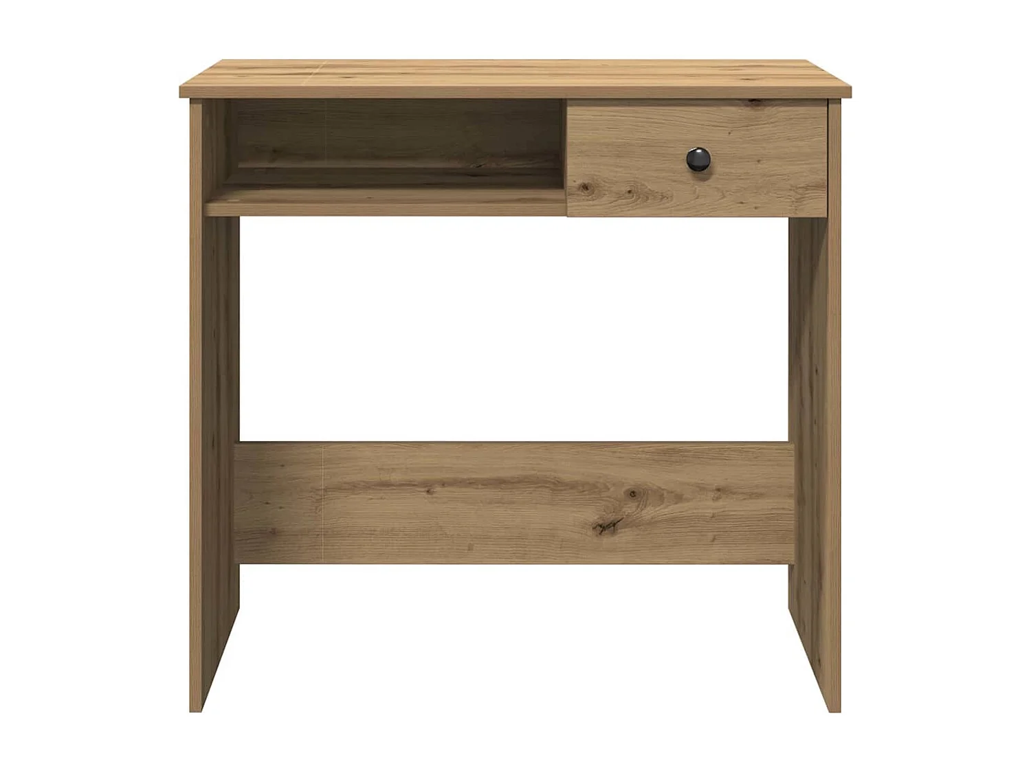 Bureau chêne artisanal 80x40x75 cm bois d'ingénierie