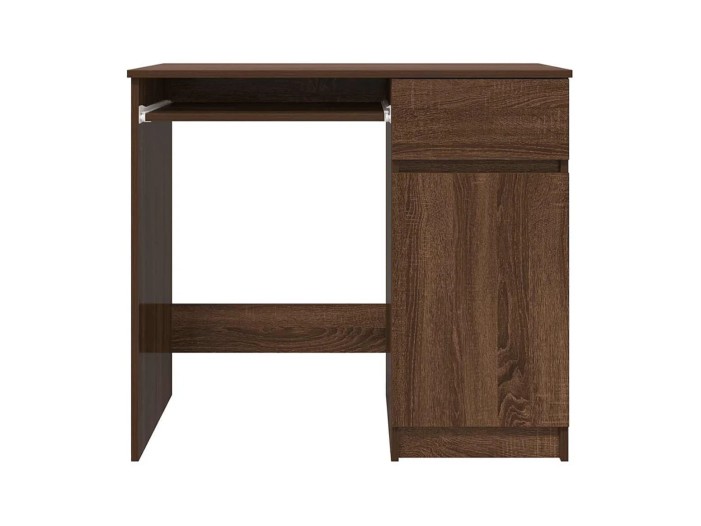 Bureau chêne marron 86x49x76 cm bois d'ingénierie
