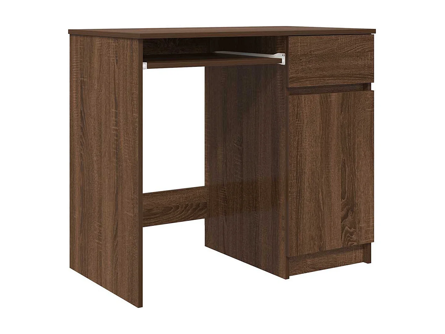 Bureau chêne marron 86x49x76 cm bois d'ingénierie