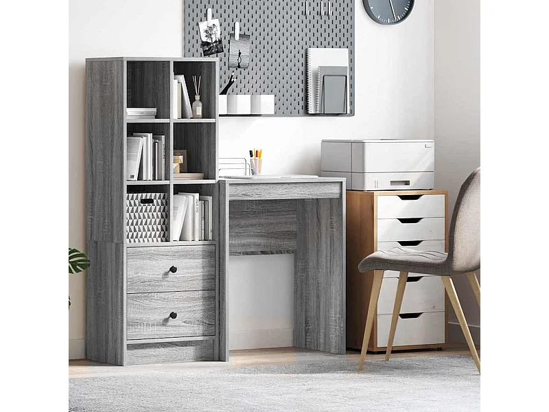 Bureau Sonoma gris 60 x 40 x 76 cm Bois d'ingénierie