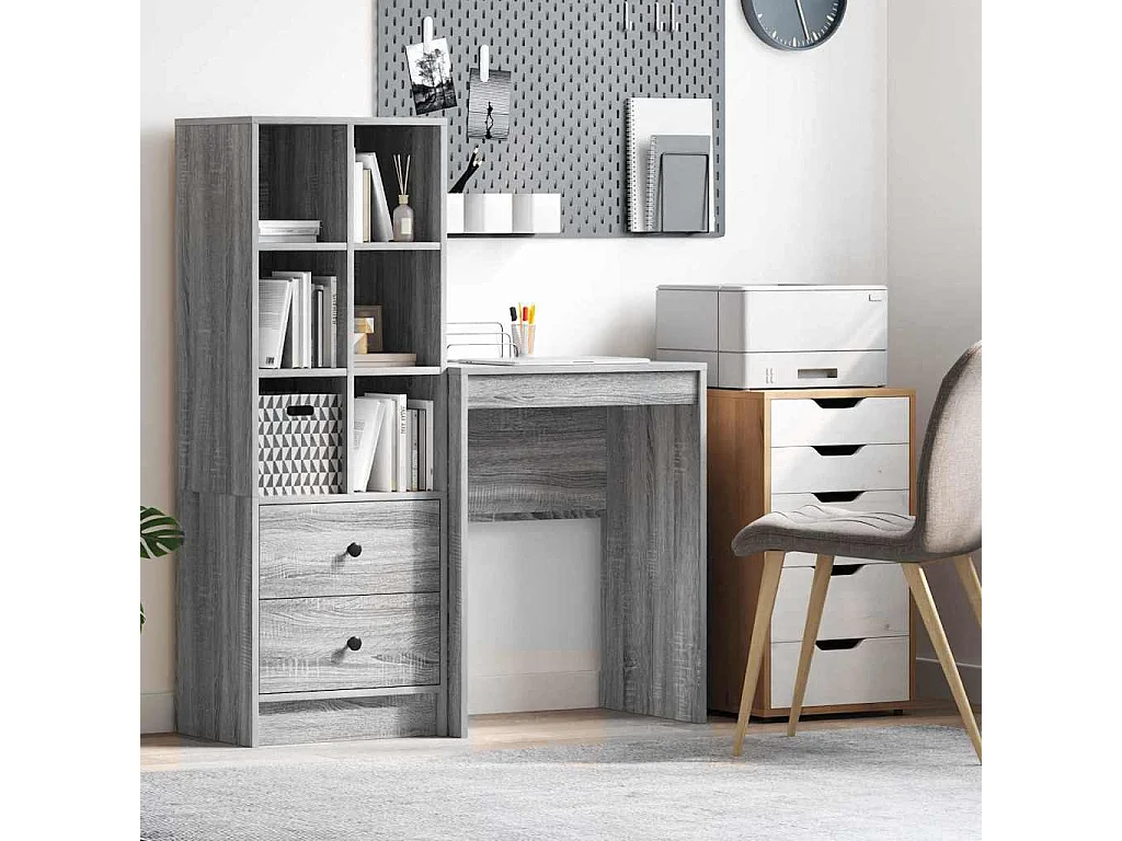 Bureau Sonoma gris 60 x 40 x 76 cm Bois d'ingénierie