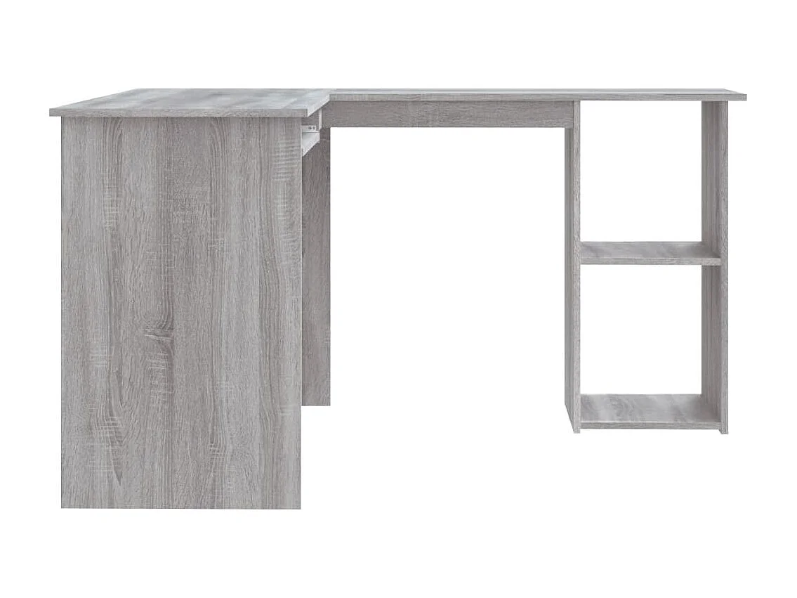 Escritorio esquinero Sonoma gris 120x140x75 cm madera de ingeniería