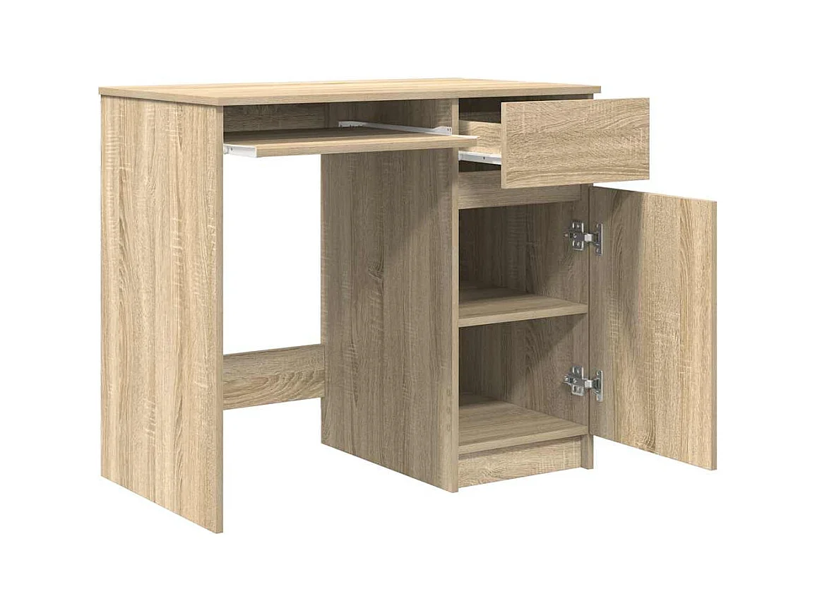 Bureau chêne Sonoma 86x49x76 cm bois d'ingénierie