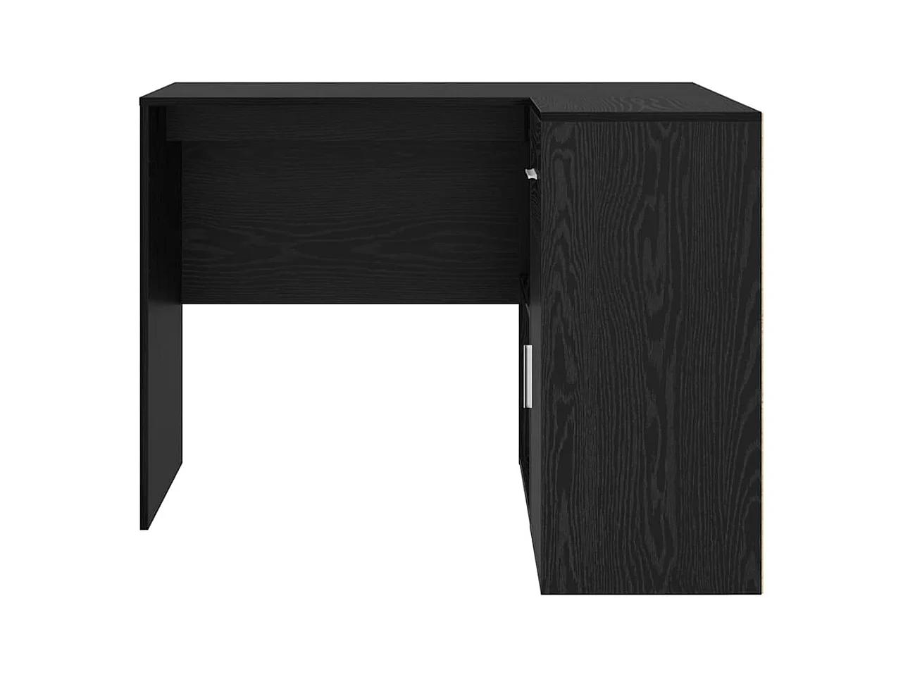 Bureau d'angle avec tiroir 2 pcs Chêne noir 102 x 50 x 75 cm