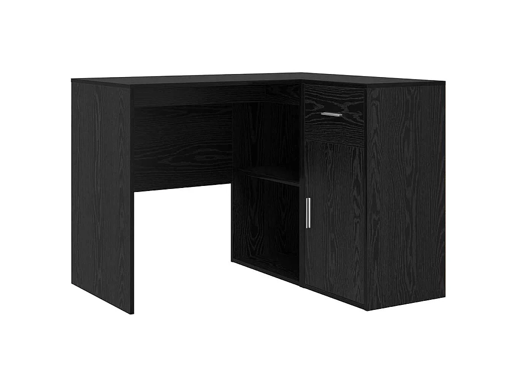 Bureau d'angle avec tiroir 2 pcs Chêne noir 102 x 50 x 75 cm