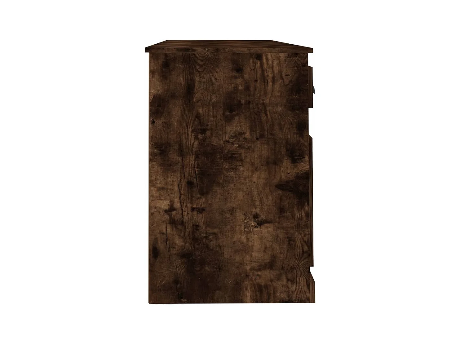 Bureau avec armoire chêne fumé bois d'ingénierie