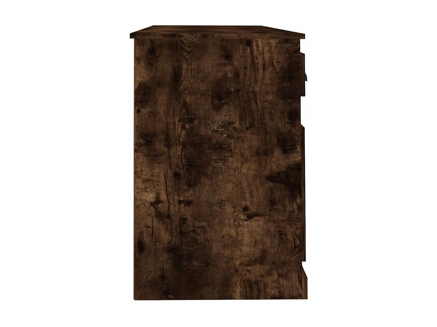 Bureau avec armoire chêne fumé bois d'ingénierie