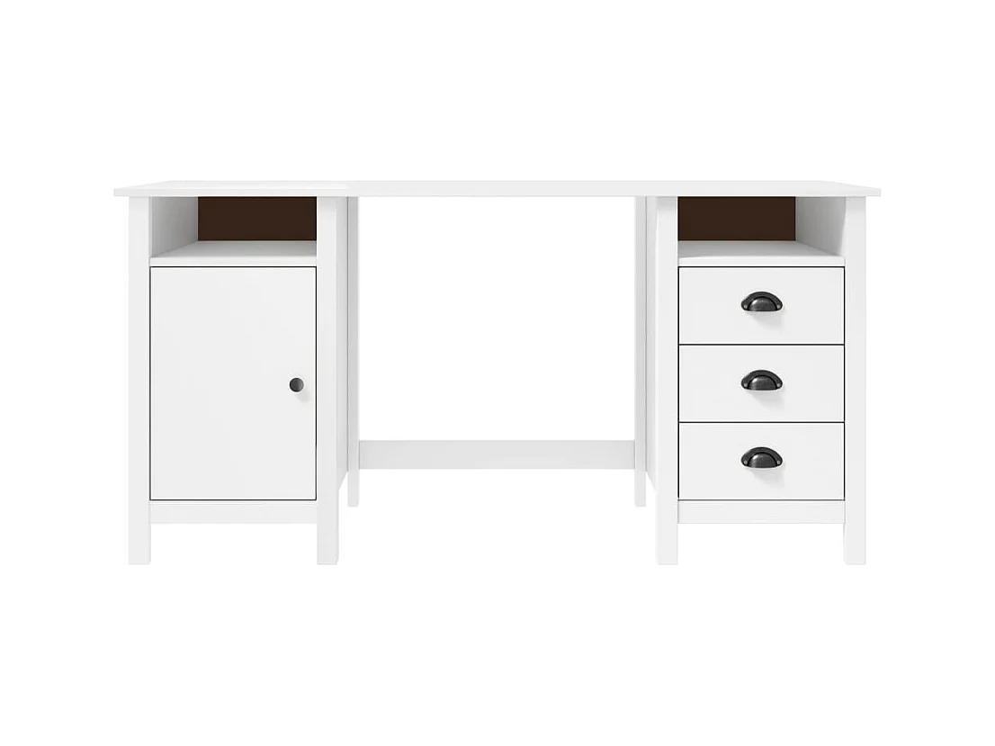 Escritorio Hill Blanco 150x50x74 cm Madera Maciza de Pino